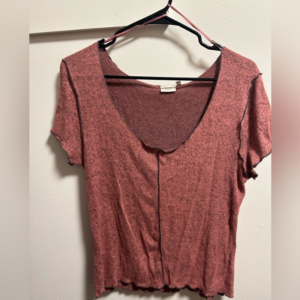 Good Luck Gem Pink Fitted Buttoned Tee